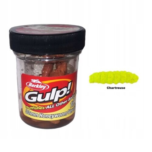 BERKLEY GULP! Alive Honey Worm 45mm CHARTREUSE